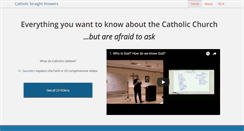 Desktop Screenshot of catholicstraightanswers.com